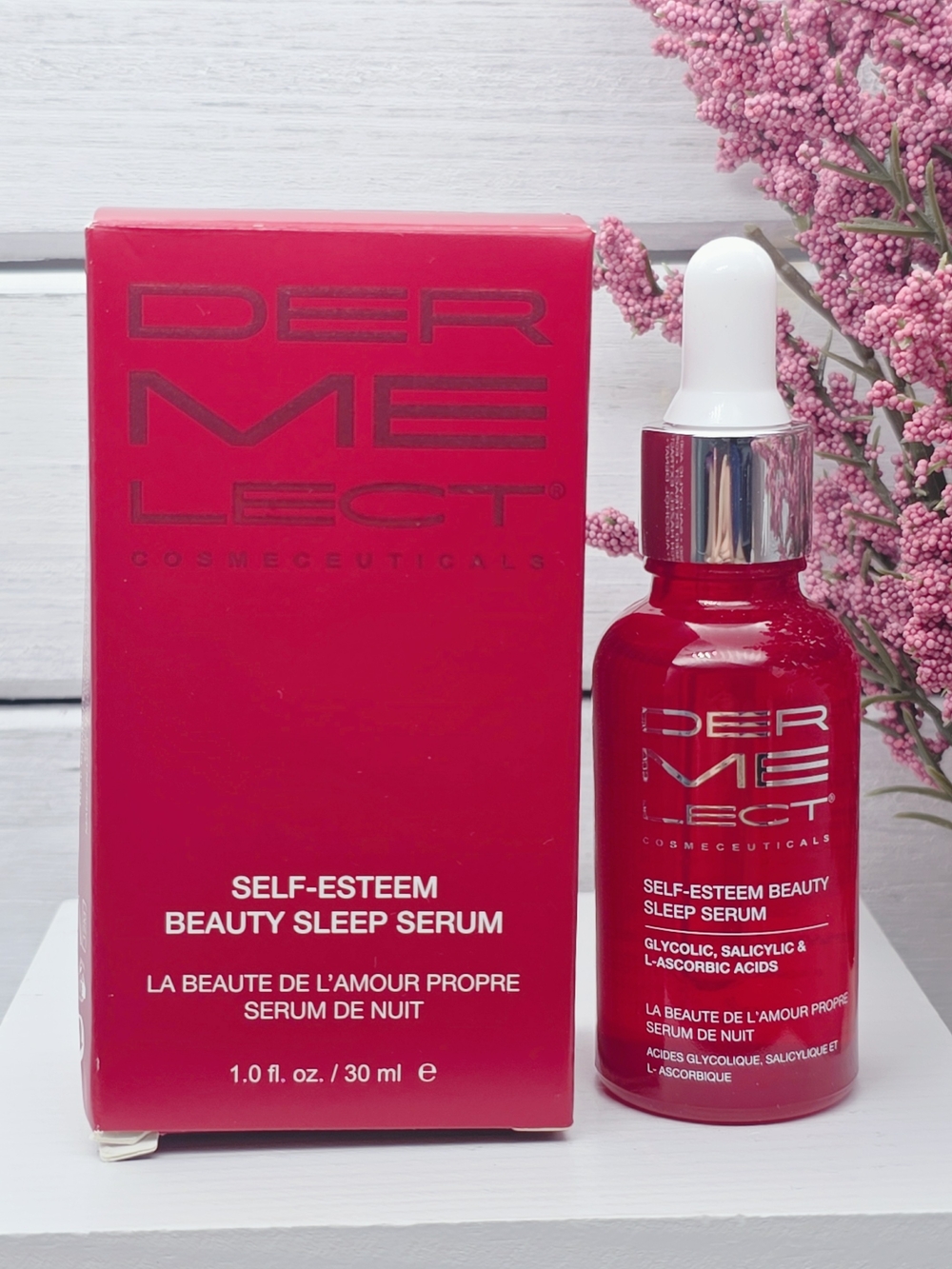 Dermelect Self-Esteem Beauty Sleep Serum - Pink/Red